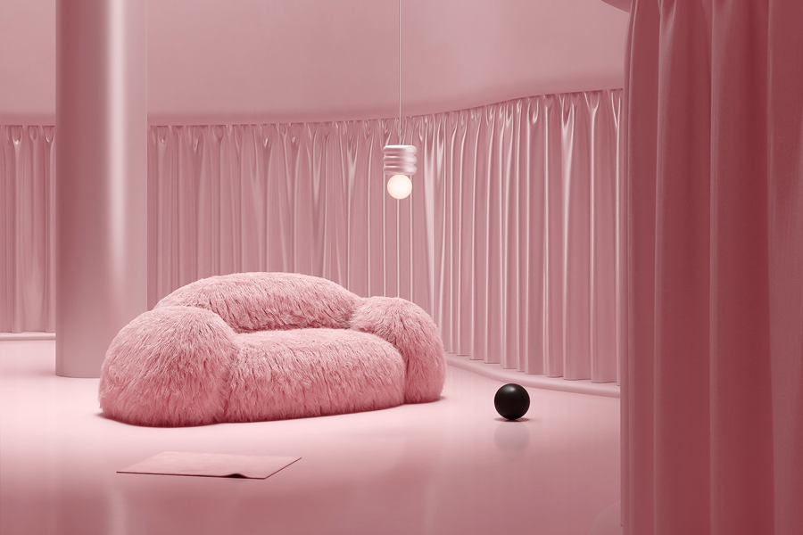 plush sofa